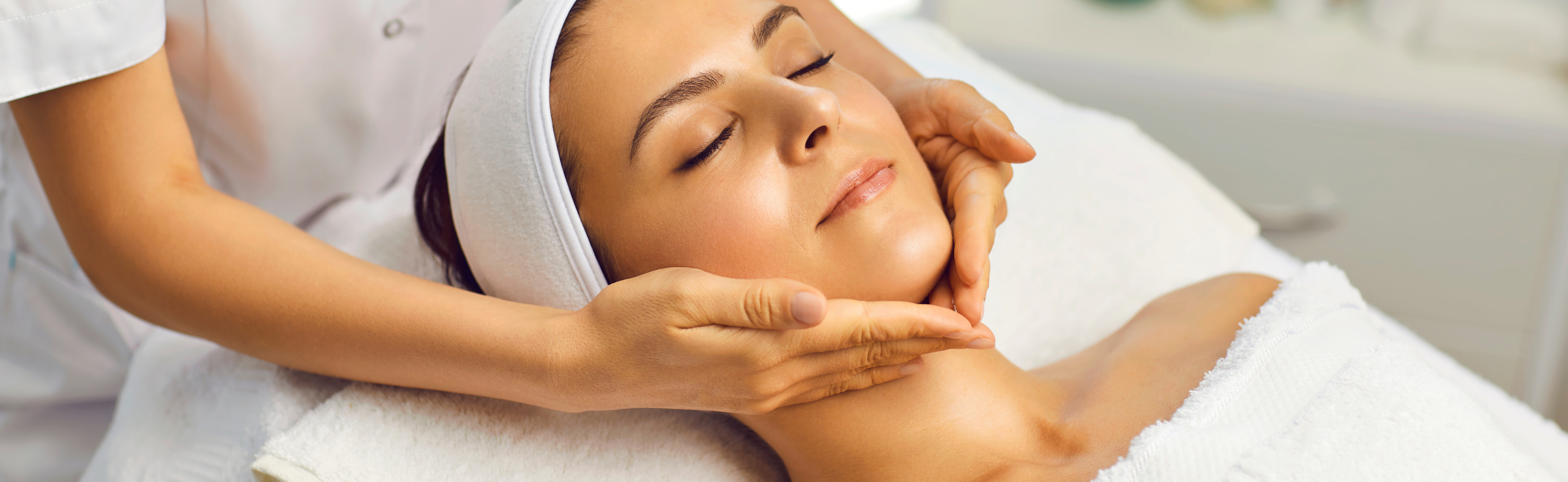 Klassische Kosmetik-Behandlung.